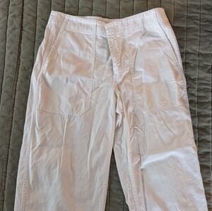 Madewell Women's White Tapered-Leg Utility Pants